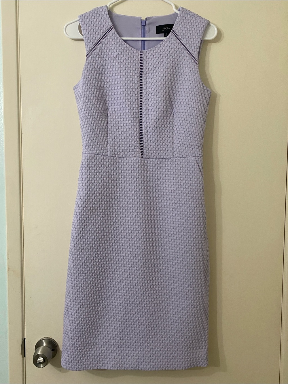 J. Crew Lilac Textured Sleeveless Sheath Dress